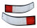 Lentes de luces traseras para PORSCHE 911 F/G 69-89 BLANCO-ROJO BORDE NEGRO IZQUIERDO + DERECHO