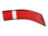 Achterlichtlens voor PORSCHE 911 F/G 69-89 US RODE CHROMEN RAND LINKS