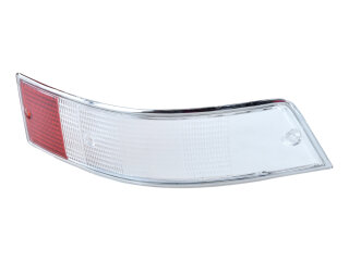 Lenti per fanali posteriori per PORSCHE 911 F/G 69-89 BIANCO-ROSSO CERCHIO CROMATO S+D