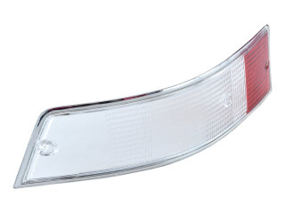 Taillight lenses for PORSCHE 911 F/G 69-89 WHITE-RED CHROME RIM L+R
