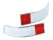 Rücklichtgläser für PORSCHE 911 F/G 69-89 WEIß-ROT CHROM-RAND L+R