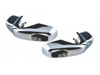 2x bumperhoorn voor PORSCHE 356 B C achterbumper L+R