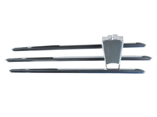 Griglie per clacson fendinebbia per PORSCHE 356 B/C Griglie di aspirazione CROMATE S+D