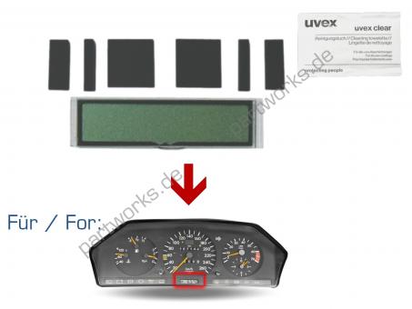 LCD REPARATUR DISPLAY F MERCEDES E-KLASSE W124 AUßENTEMPERATURANZEIGE/ATA TACHO